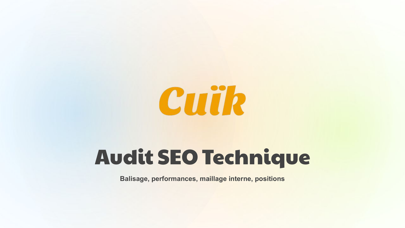 Couverture de la présentation Google Slides Cuik
