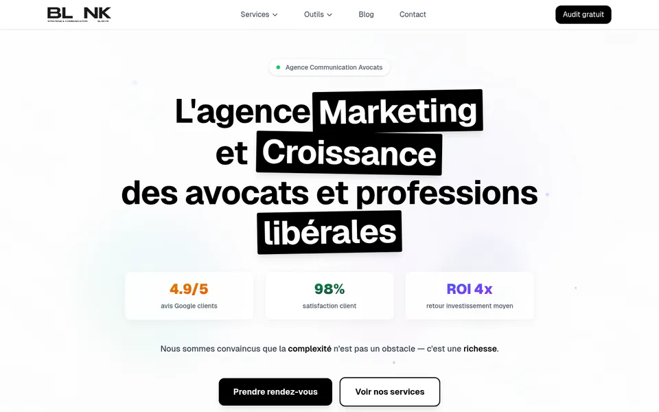 Aperçu du site BL NK